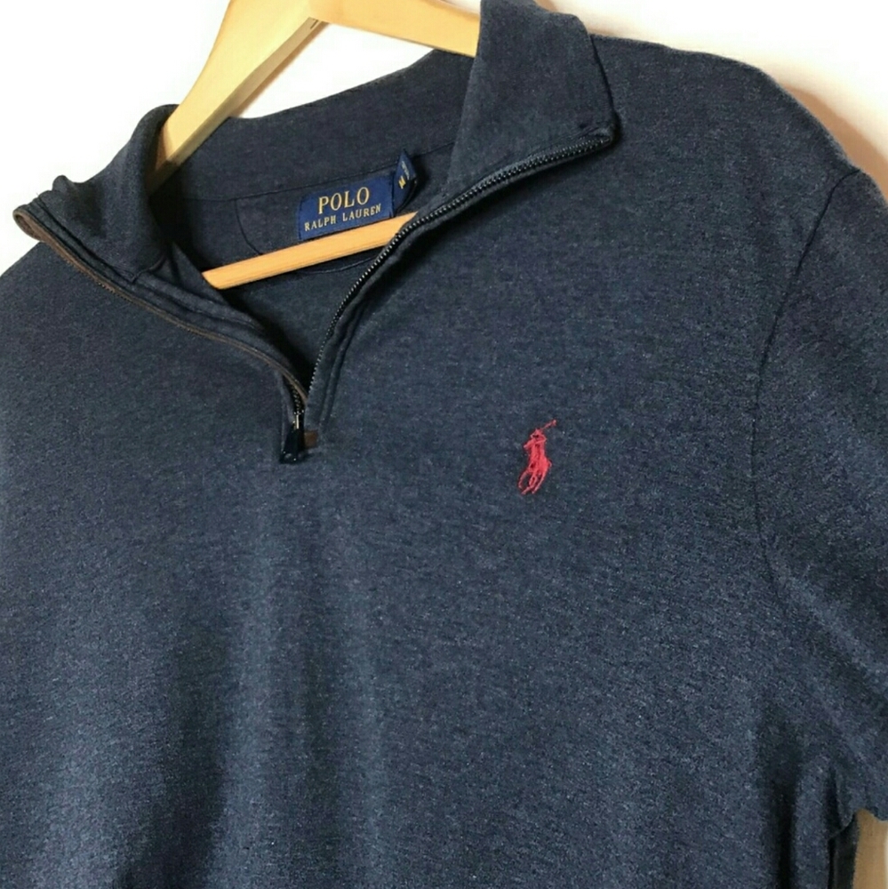 Polo ralph Lauren men medium 1/4 zip long sleeve
